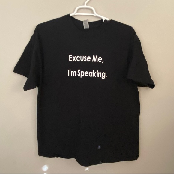 Men’s T shirt Excuse me, I’m Speaking  2XL Black Gildan Heavy Cotton gag gift - Picture 8 of 8